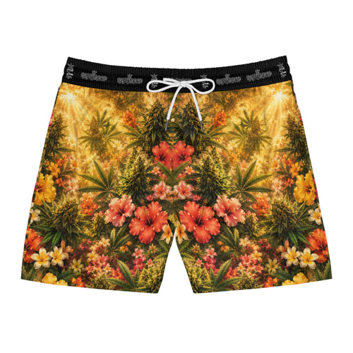 Men's Snake Print Swim Shorts – Mid-Length All-Over-Print Beach Trunks