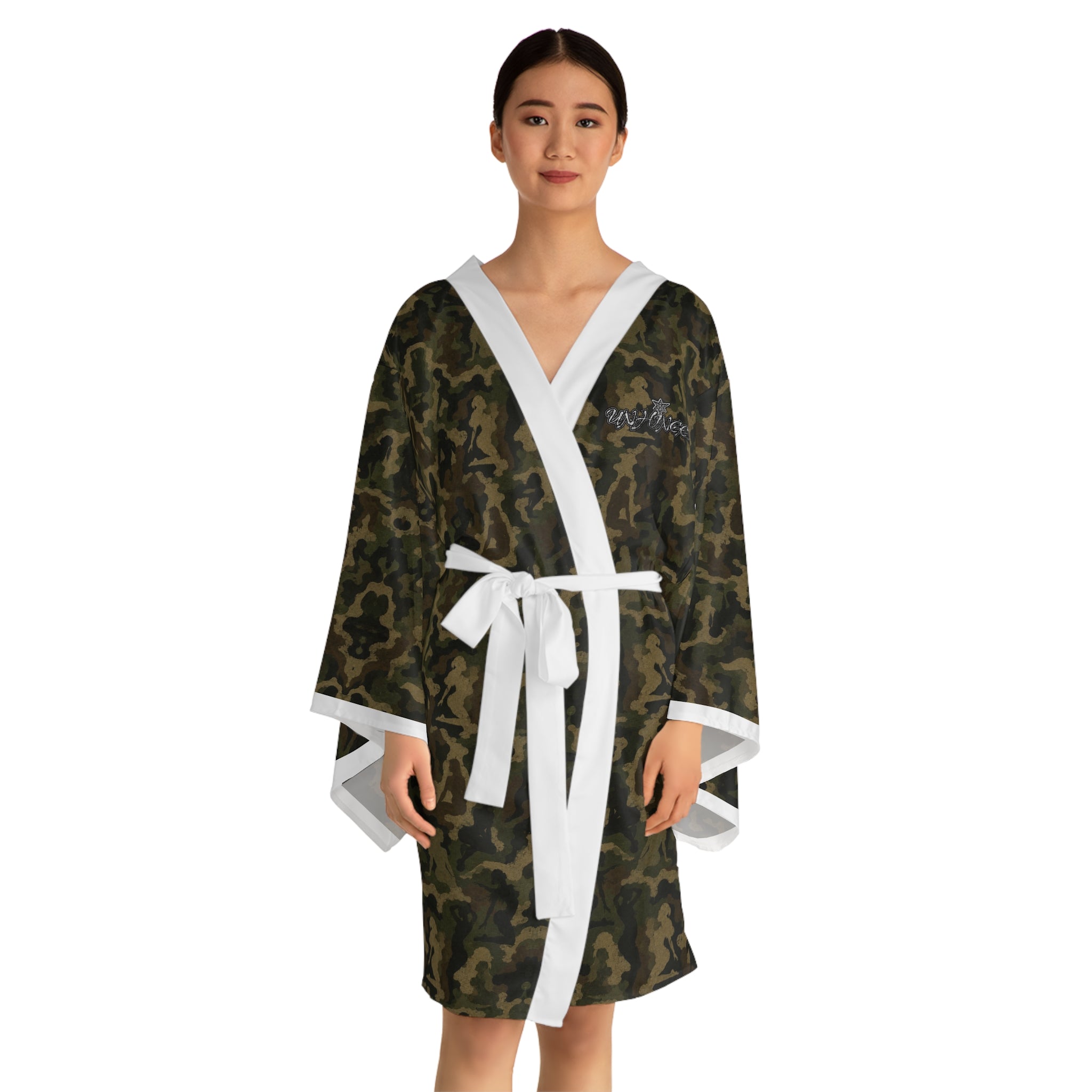 UNHINGEDBrands “Babe Camo” Kimono robe