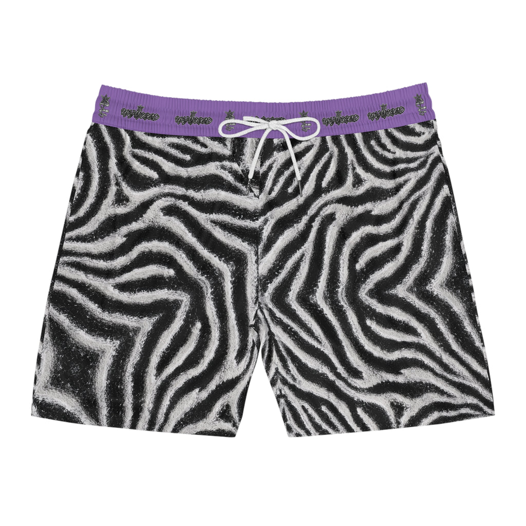 Men's Snake Print Swim Shorts – Mid-Length All-Over-Print Beach Trunks