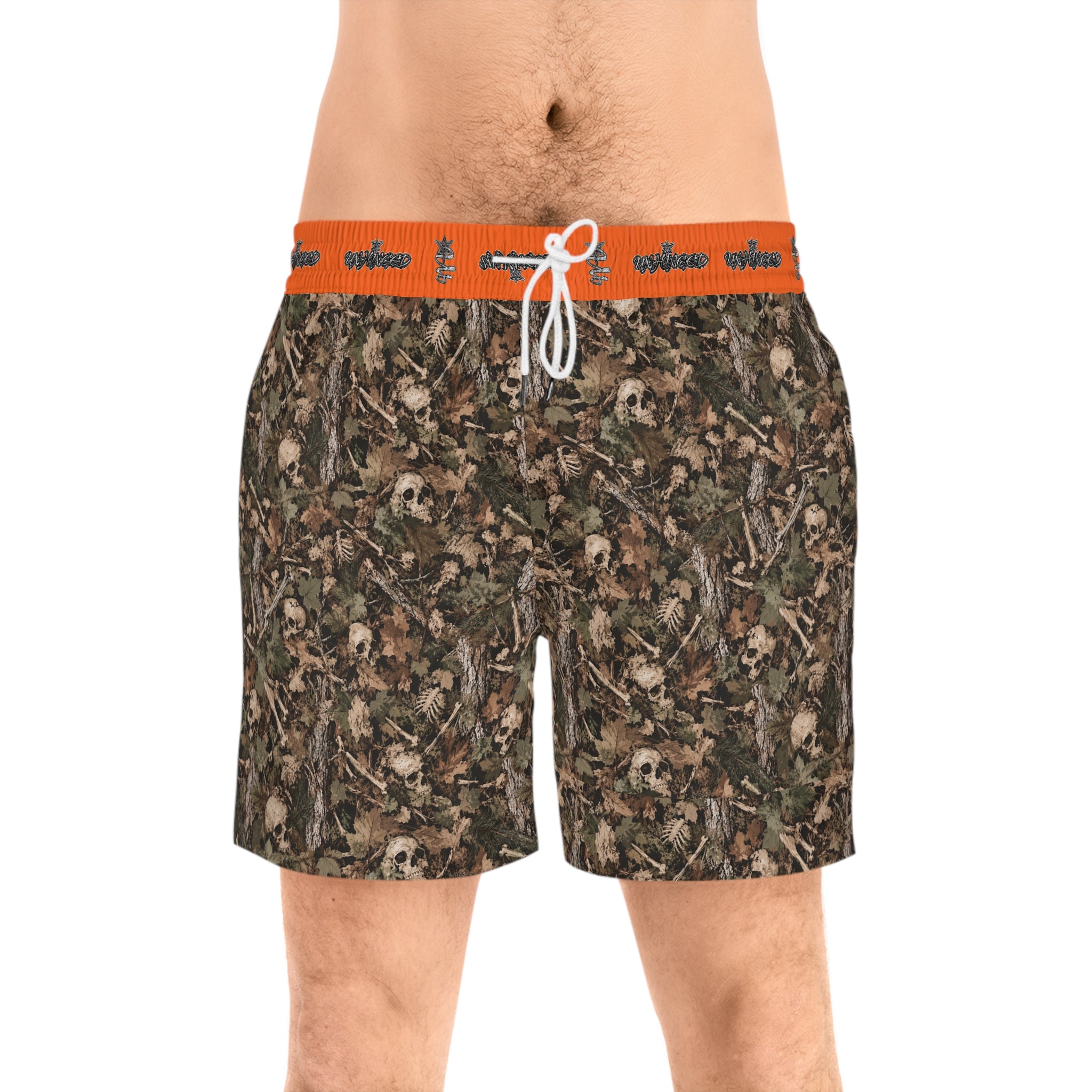 Men's Snake Print Swim Shorts – Mid-Length All-Over-Print Beach Trunks
