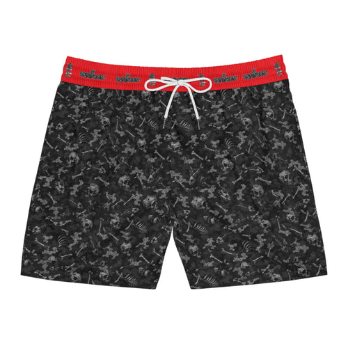 Men's Snake Print Swim Shorts – Mid-Length All-Over-Print Beach Trunks