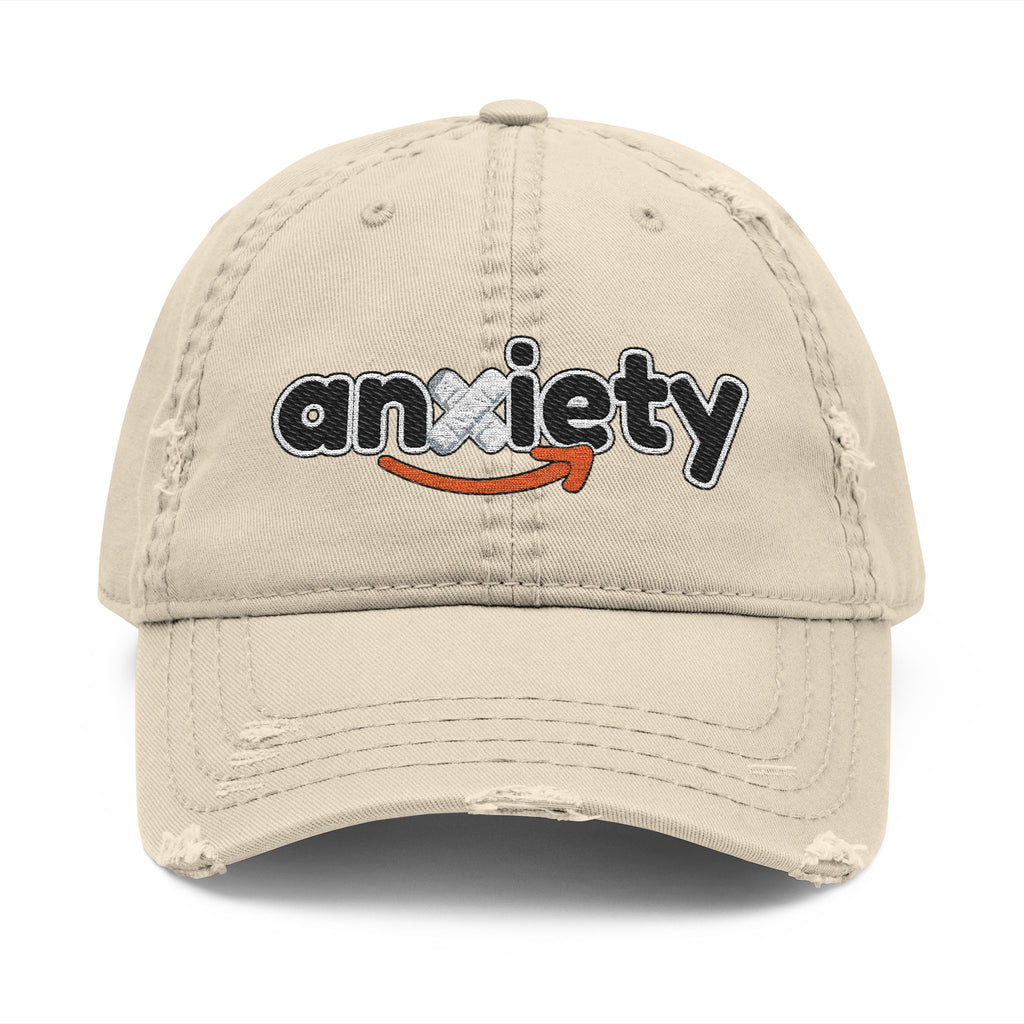 Copy of UNHINGEDBrands “anxiety” Distressed Dad Hat