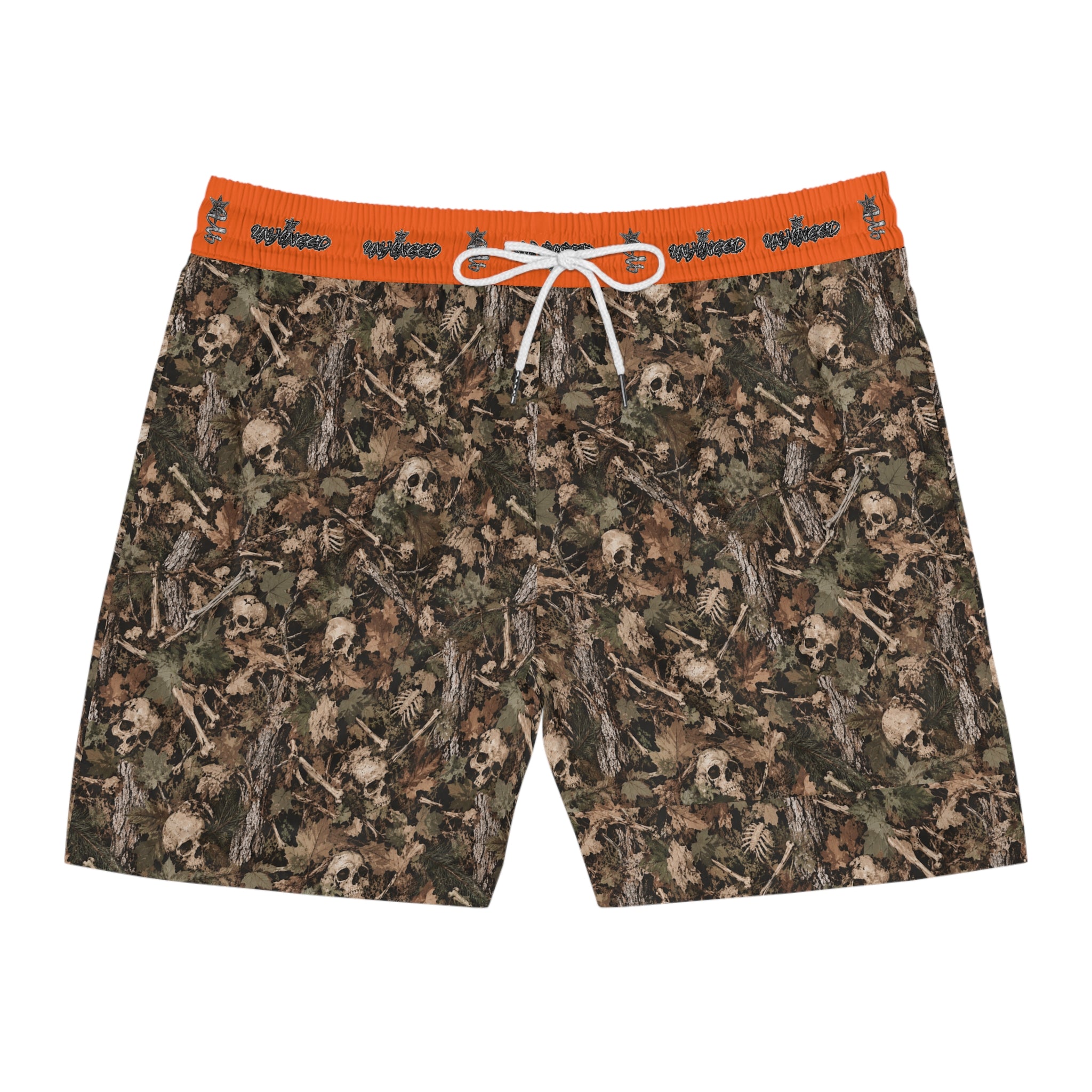 Men's Snake Print Swim Shorts – Mid-Length All-Over-Print Beach Trunks