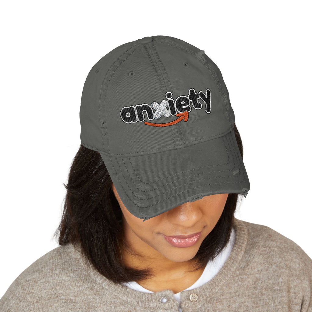 Copy of UNHINGEDBrands “anxiety” Distressed Dad Hat