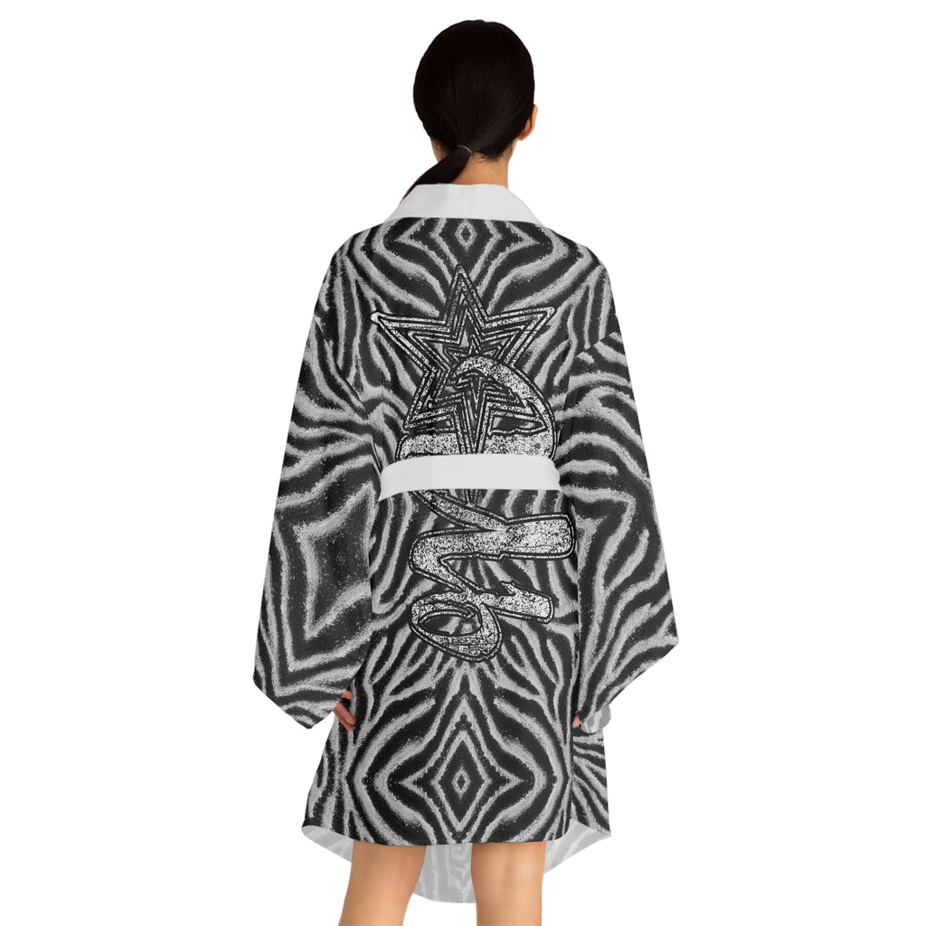 UNHINGEDBrands “ZebraBumps” Kimono robe