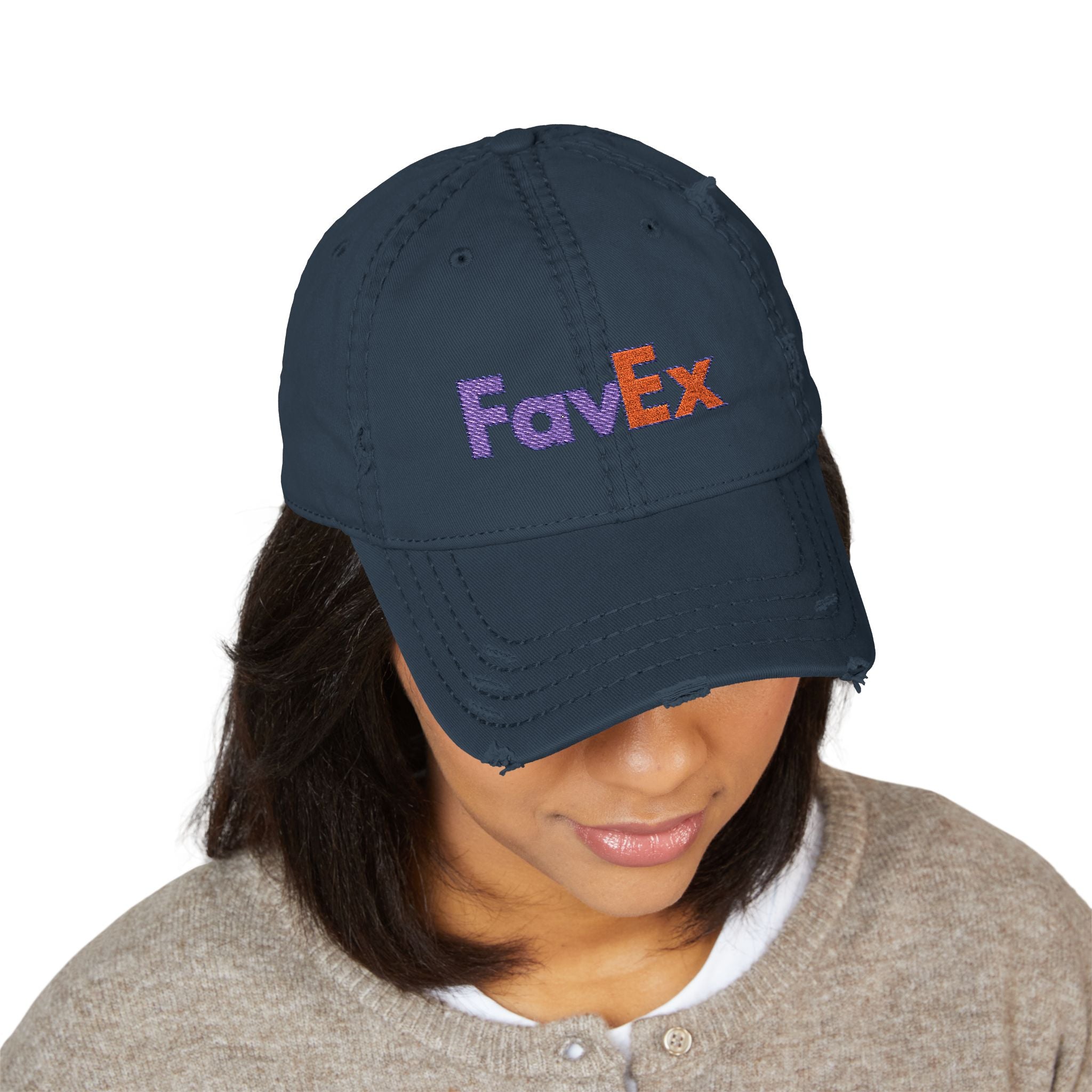 UNHINGEDBrands “FavEx” Distressed Dad Hat