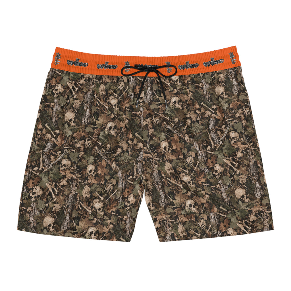 Men's Snake Print Swim Shorts – Mid-Length All-Over-Print Beach Trunks