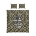 UNHINGEDBrands “BandAconda” Neutral Moroccan Trellis Cotton Duvet Cover Set
