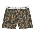 Men's Snake Print Swim Shorts – Mid-Length All-Over-Print Beach Trunks