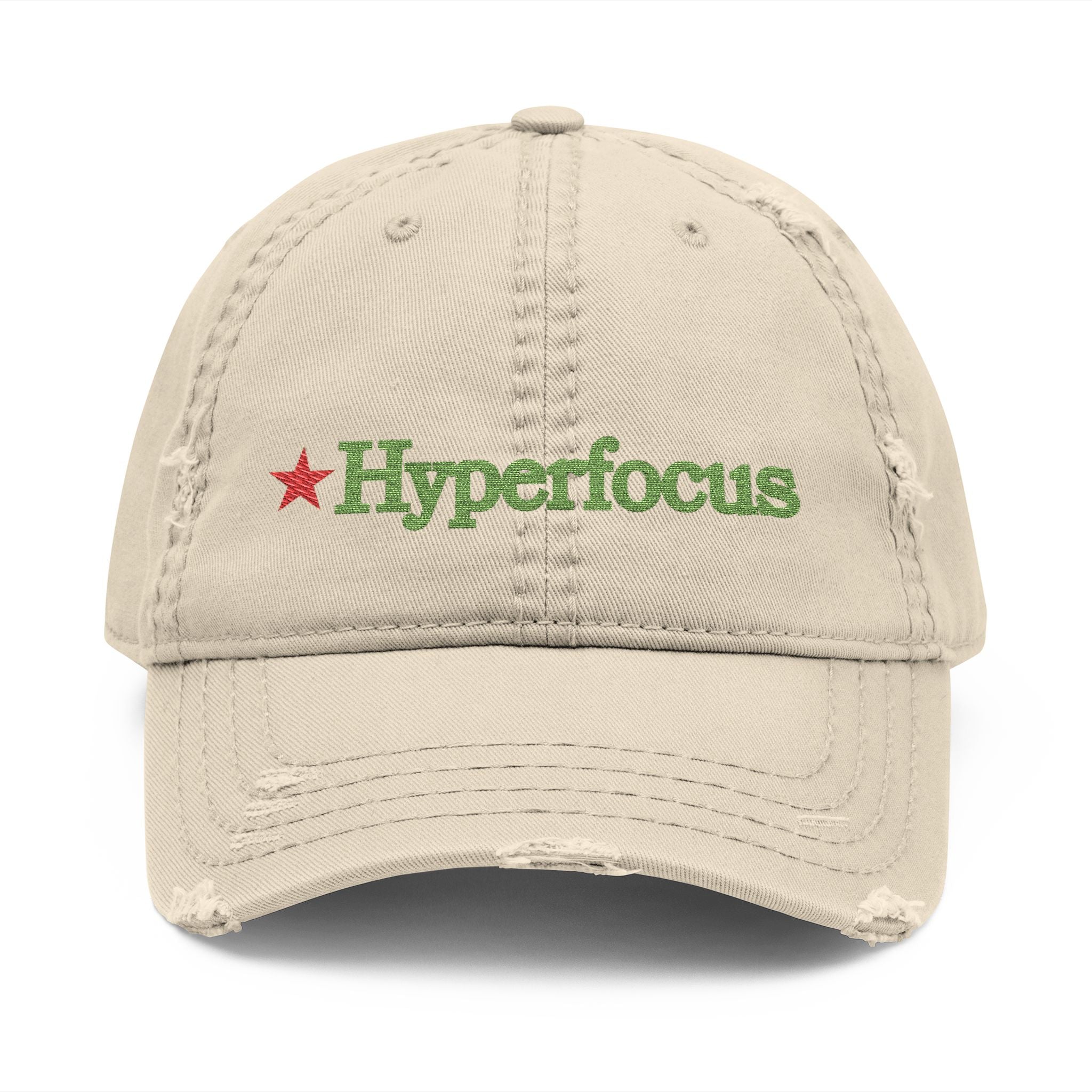 UNHINGEDBrands "Hyperfocus"  Distressed Dad Hat