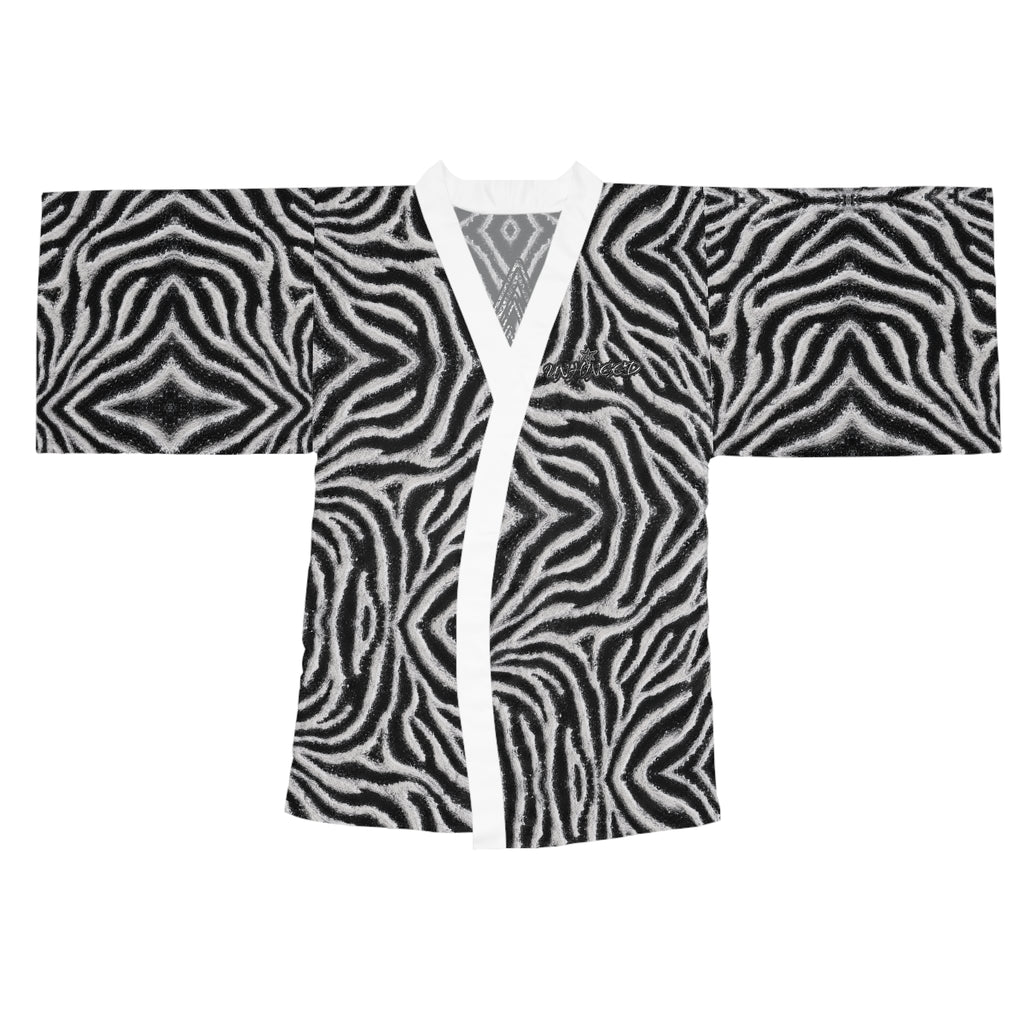 UNHINGEDBrands “ZebraBumps” Kimono robe