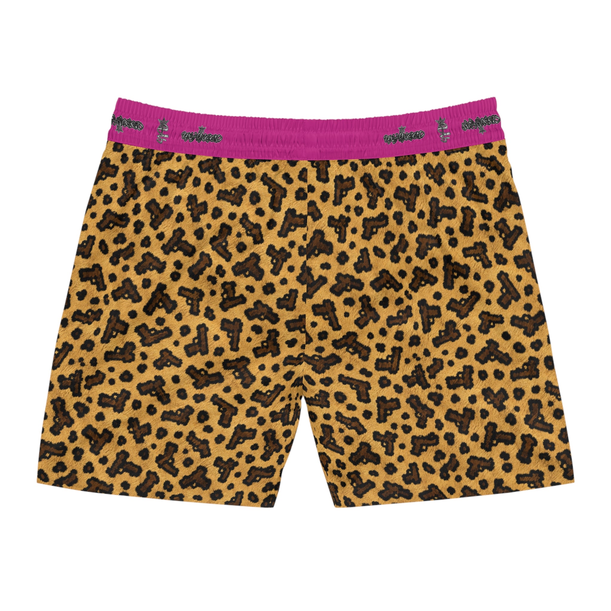 Men's Snake Print Swim Shorts – Mid-Length All-Over-Print Beach Trunks