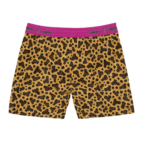 Men's Snake Print Swim Shorts – Mid-Length All-Over-Print Beach Trunks