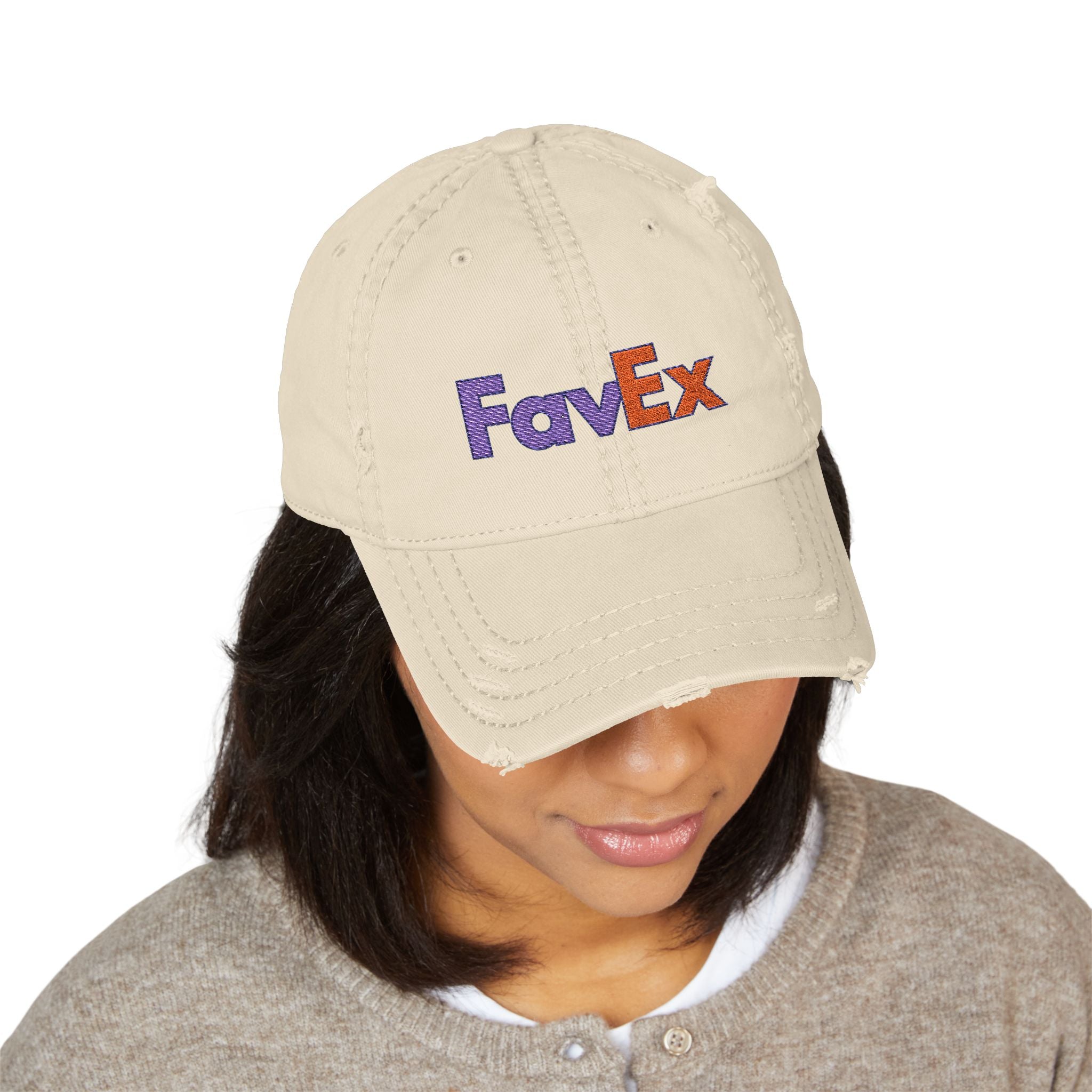 UNHINGEDBrands “FavEx” Distressed Dad Hat